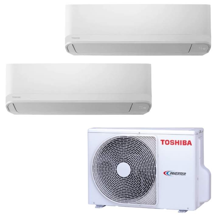 Toshiba SEIYA 2 MultiSplit Duo Wandgeräte RAS-B13E2KVG-E + RAS-B16E2KVG-E + RAS-2M18U2AVG-E |  3,3 kW + 4,2 kW -  Weiß